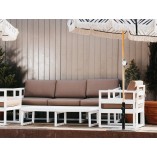 Fotel ogrodowy z tworzywa Mykonos biały Siesta