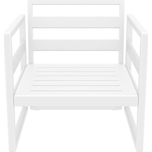 Fotel ogrodowy z tworzywa Mykonos biały Siesta