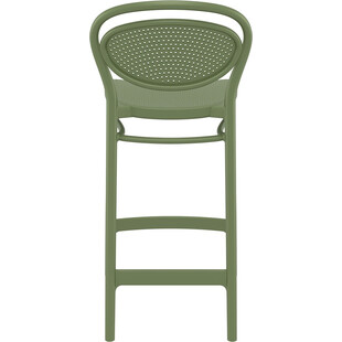 Krzesło barowe plastikowe Marcel 65cm oliwkowe Siesta
