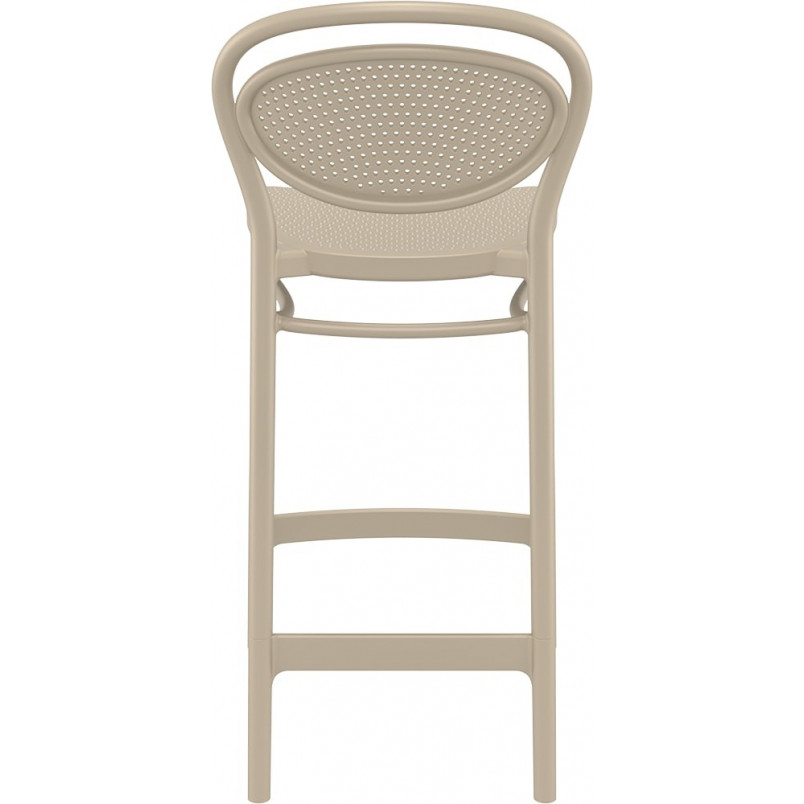 Krzesło barowe plastikowe Marcel 65cm beżowe Siesta