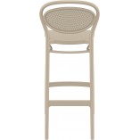 Krzesło barowe plastikowe Marcel 75cm beżowe Siesta