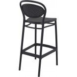 Krzesło barowe plastikowe Marcel 75cm czarne Siesta