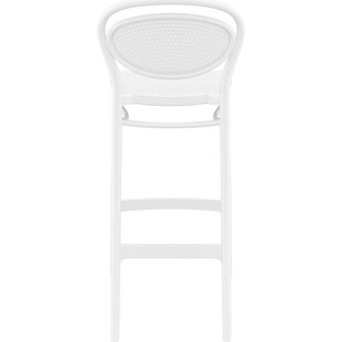 Krzesło barowe plastikowe Marcel 75cm białe Siesta
