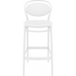 Krzesło barowe plastikowe Marcel 75cm białe Siesta