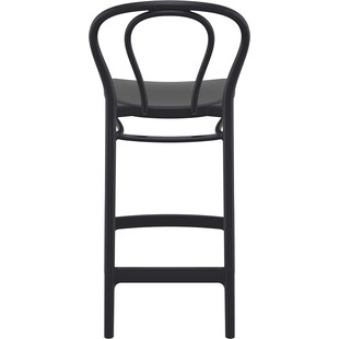 Krzesło barowe plastikowe Victor 65cm czarne Siesta