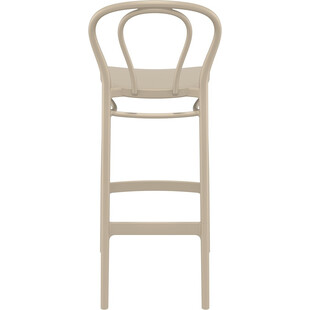Krzesło barowe plastikowe Victor 75cm beżowe Siesta