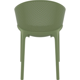 Krzesło ażurowe z podłokietnikami Sky Pro oliwkowe Siesta