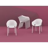 Krzesło ażurowe z podłokietnikami Sky Pro beżowe Siesta