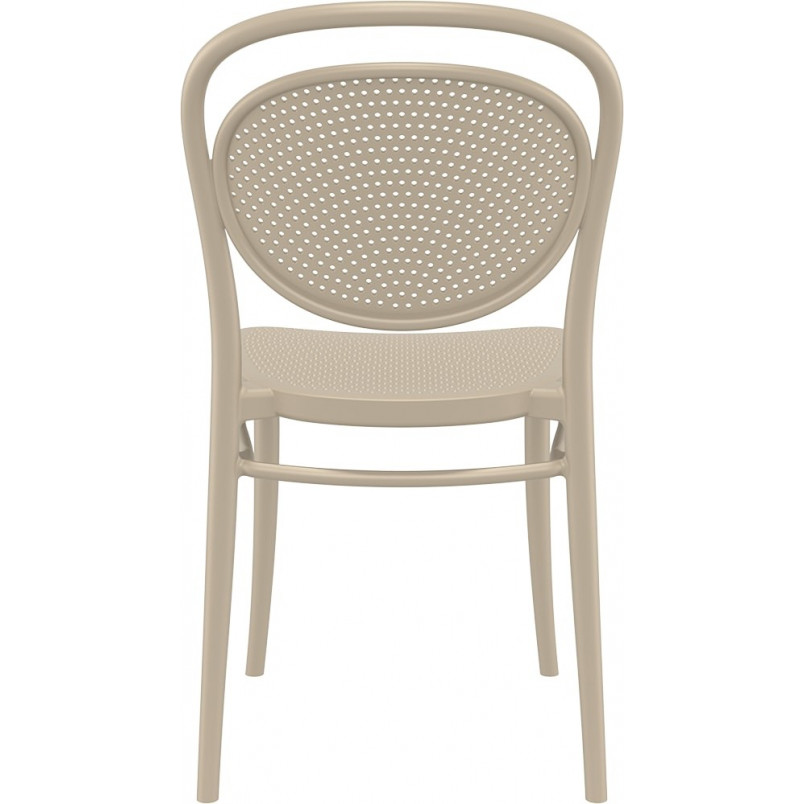 Krzesło ażurowe z tworzywa Marcel beżowe Siesta