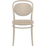 Krzesło ażurowe z tworzywa Marcel beżowe Siesta