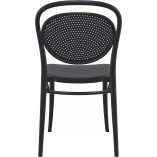 Krzesło ażurowe z tworzywa Marcel czarne Siesta