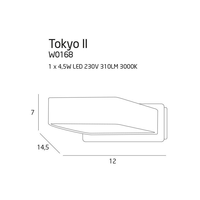Kinkiet nowoczesny kwadratowy Tokyo III Biały marki MaxLight
