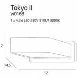 Kinkiet nowoczesny kwadratowy Tokyo III Biały marki MaxLight