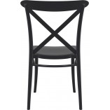 Krzesło z tworzywa Cross czarne Siesta