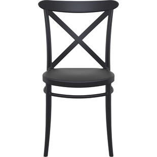 Krzesło z tworzywa Cross czarne Siesta