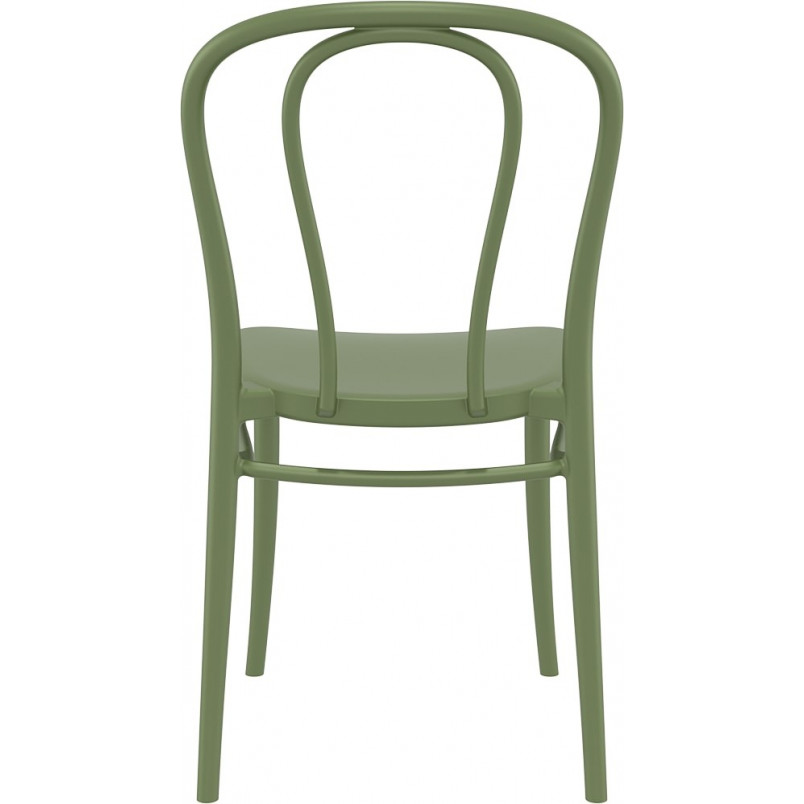 Krzesło z tworzywa Victor oliwkowe Siesta