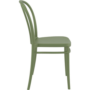 Krzesło z tworzywa Victor oliwkowe Siesta