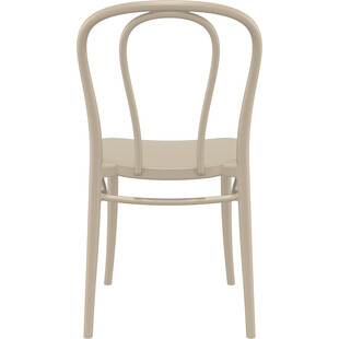 Krzesło z tworzywa Victor beżowe Siesta