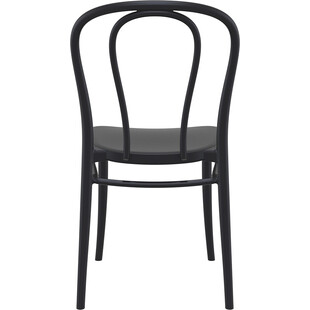 Krzesło z tworzywa Victor czarne Siesta