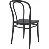 Krzesło z tworzywa Victor czarne Siesta