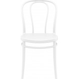 Krzesło z tworzywa Victor białe Siesta