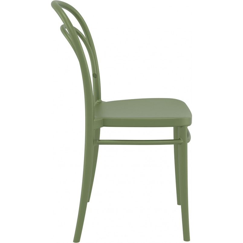 Krzesło z tworzywa Marie oliwkowe Siesta
