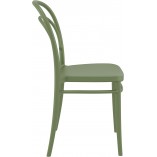 Krzesło z tworzywa Marie oliwkowe Siesta