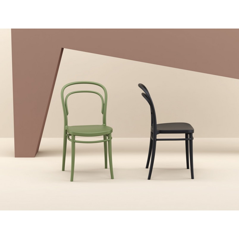 Krzesło z tworzywa Marie czarne Siesta