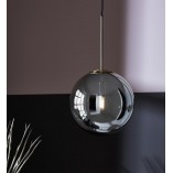 Lampa wisząca szklana kula Dione 25cm dymiona Markslojd