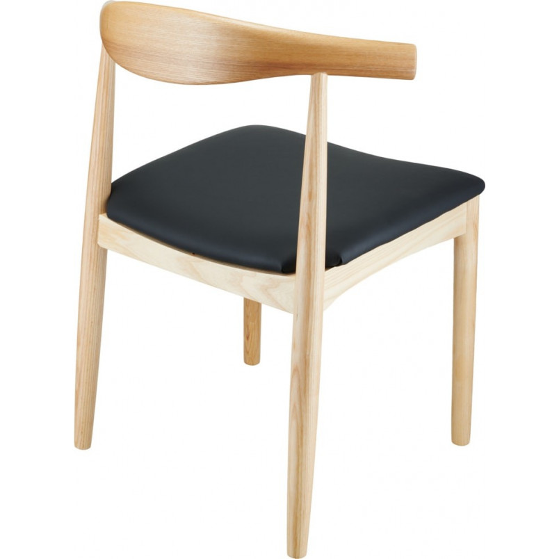 Krzesło drewniane designerskie Classy naturalny / czarny Moos Home