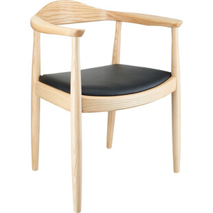 Krzesło drewniane designerskie King naturalny / czarny Moos Home