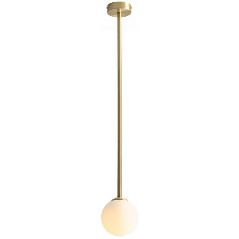 Lampa sufitowa szklana kula Pinne L 14cm biało-złota Aldex