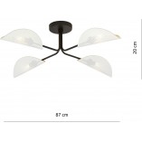 Lampa sufitowa designerska Gomez IV 87cm biało-złota Emibig
