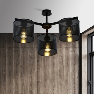 Lampa sufitowa ażurowa Jordan III 55cm czarna Emibig