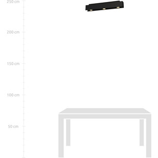 Plafon sufitowy 3 punktowy Kenno 72cm czarny Emibig