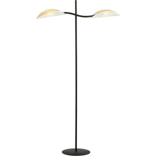 Lampa podłogowa designerska Lotus biało-złota Emibig