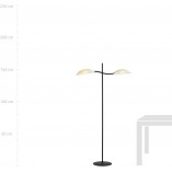 Lampa podłogowa designerska Lotus biało-złota Emibig