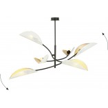 Lampa sufitowa designerska Lotus VI 102cm biało-złota Emibig