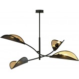 Lampa sufitowa designerska Lotus IV 102cm czarno-złota Emibig