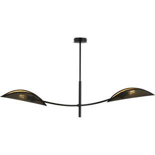 Lampa sufitowa designerska Lotus II 103cm czarno-złota Emibig