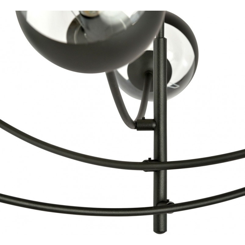 Lampa sufitowa szklane kule Hunter VI 89cm czarno-przeźroczysta Emibig