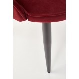 Krzesło welurowe pikowane K366 bordowe marki Halmar