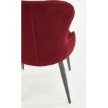 Krzesło welurowe pikowane K366 bordowe marki Halmar
