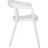 Krzesło z tworzywa Bow białe marki Intesi