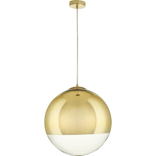 Lampa wisząca szklana kula designerska Flash 40cm złota Step Into Design
