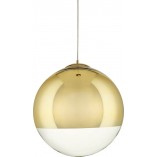 Lampa wisząca szklana kula designerska Flash 40cm złota Step Into Design