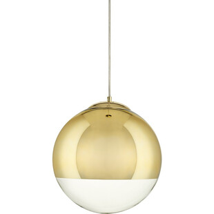 Lampa wisząca szklana kula designerska Flash 30cm złota Step Into Design