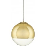 Lampa wisząca szklana kula designerska Flash 30cm złota Step Into Design