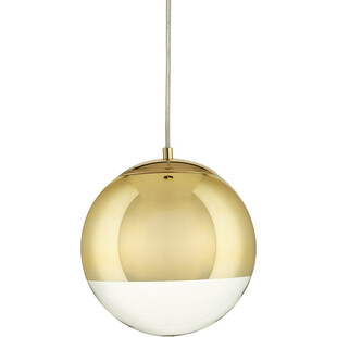 Lampa wisząca szklana kula designerska Flash 20cm złota Step Into Design