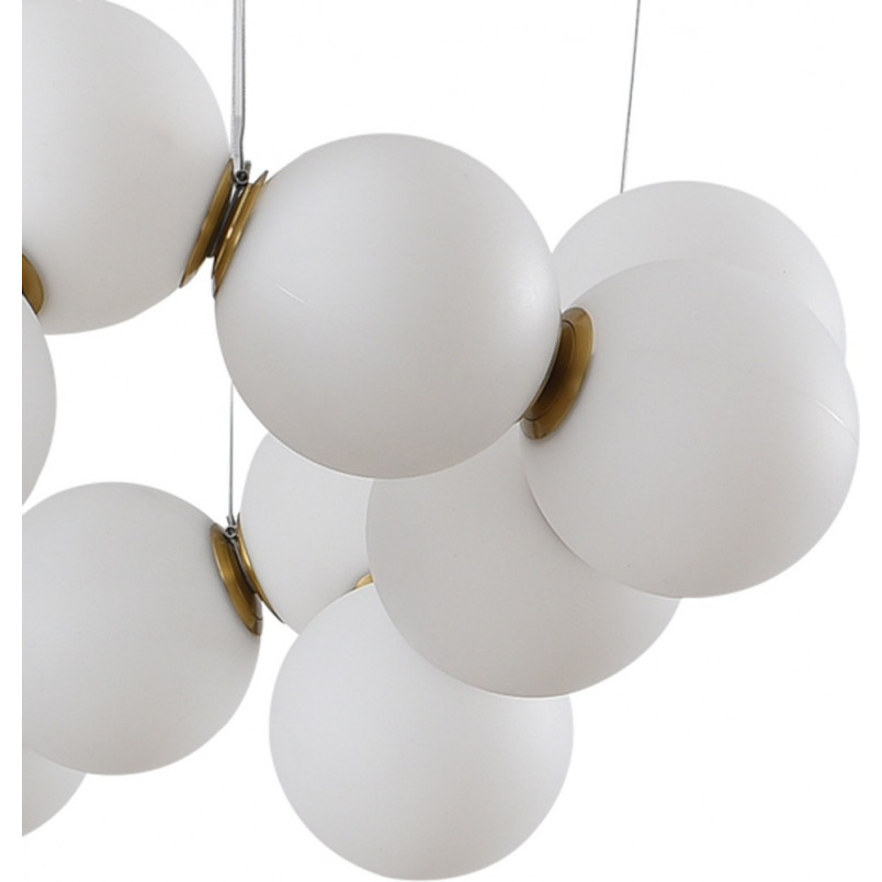 Lampa wisząca designerska szklane kule Coralli LED 80cm biała Step Into Design